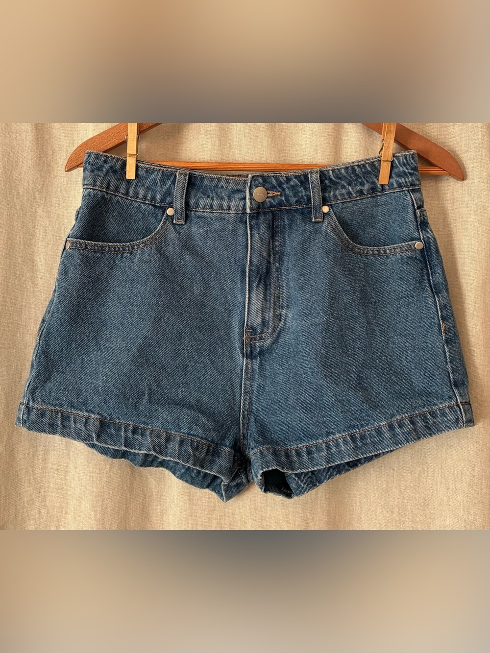 Afends Studio Denim Short in Worn Blue, Hemp and Cotton